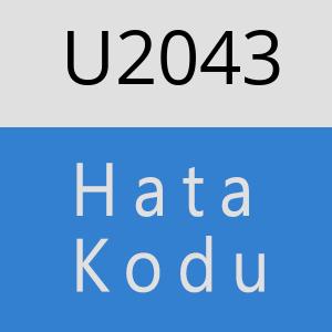 U2043 hatasi