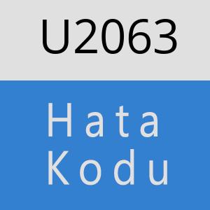 U2063 hatasi