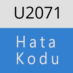 U2071 hatasi