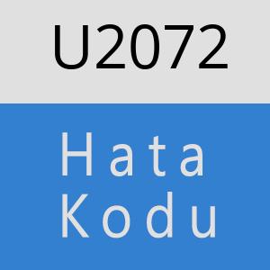 U2072 hatasi