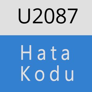 U2087 hatasi