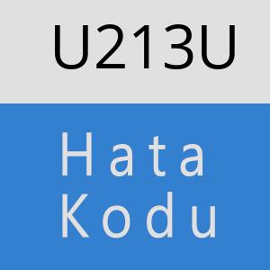 U213U hatasi