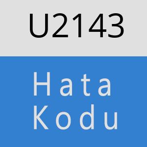 U2143 hatasi