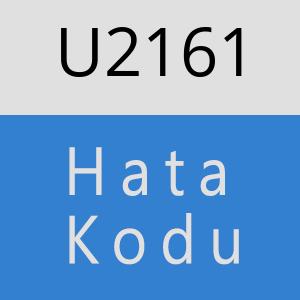 U2161 hatasi