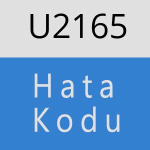 U2165 hatasi