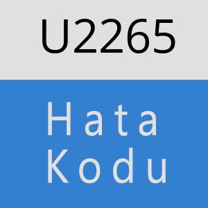U2265 hatasi