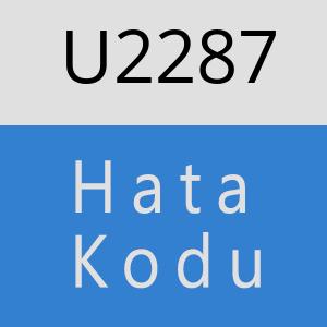 U2287 hatasi