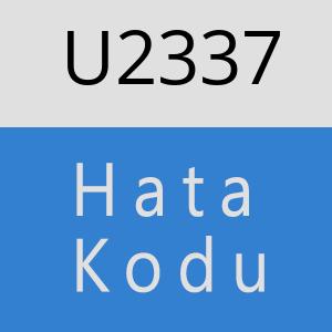 U2337 hatasi