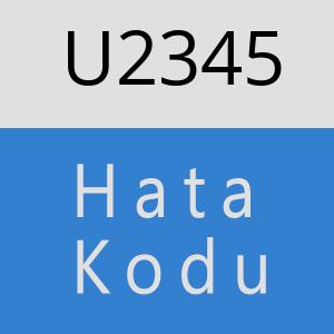 U2345 hatasi