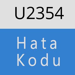 U2354 hatasi