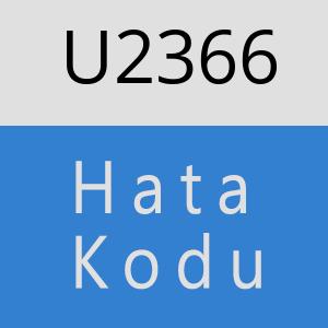 U2366 hatasi