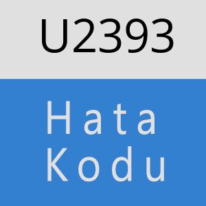 U2393 hatasi