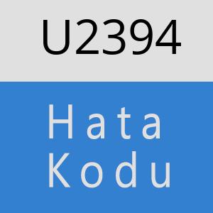 U2394 hatasi