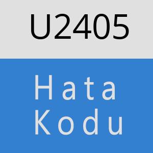 U2405 hatasi