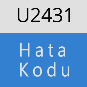 U2431 hatasi