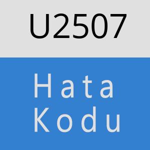 U2507 hatasi