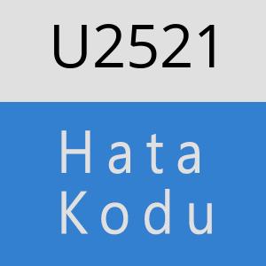 U2521 hatasi