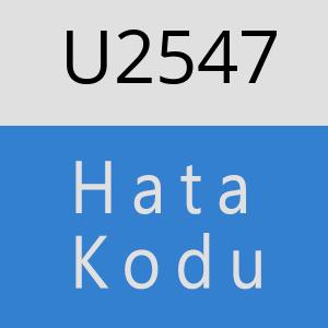 U2547 hatasi