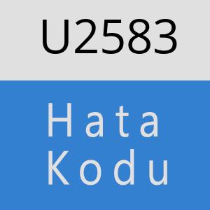 U2583 hatasi