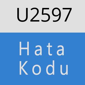 U2597 hatasi