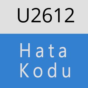 U2612 hatasi