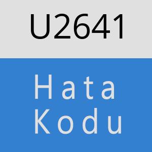 U2641 hatasi