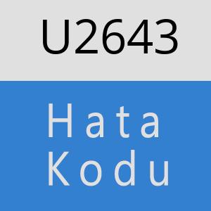 U2643 hatasi