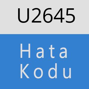 U2645 hatasi