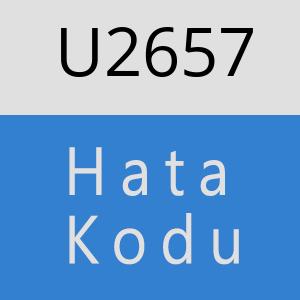 U2657 hatasi