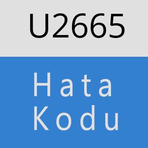 U2665 hatasi