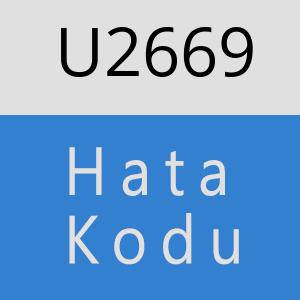 U2669 hatasi
