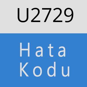 U2729 hatasi