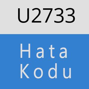 U2733 hatasi