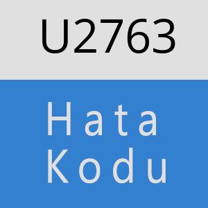 U2763 hatasi