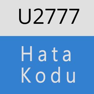 U2777 hatasi