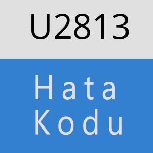 U2813 hatasi