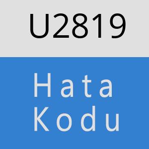 U2819 hatasi