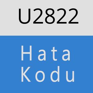 U2822 hatasi