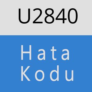 U2840 hatasi