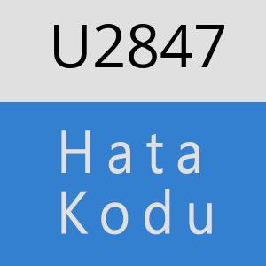 U2847 hatasi