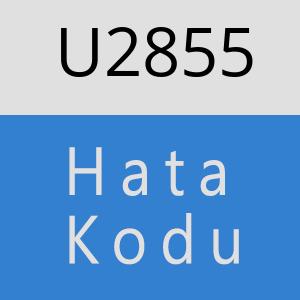 U2855 hatasi