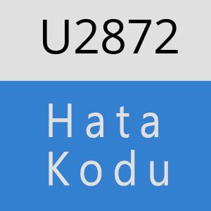 U2872 hatasi