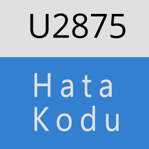 U2875 hatasi