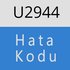 U2944 hatasi