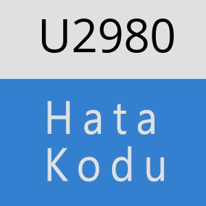 U2980 hatasi