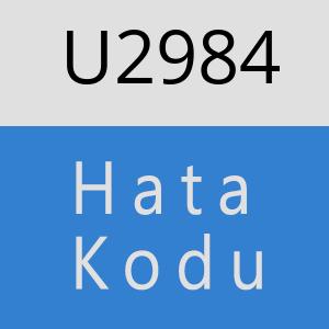 U2984 hatasi