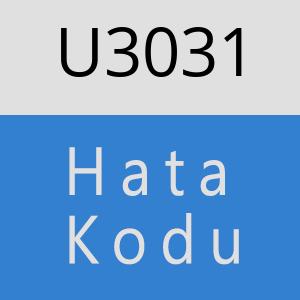 U3031 hatasi