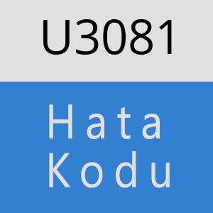 U3081 hatasi