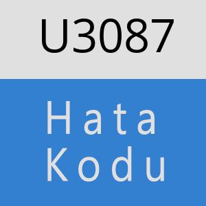 U3087 hatasi