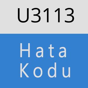 U3113 hatasi